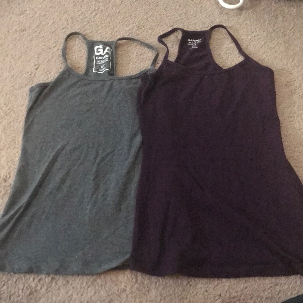 Racetrack tank tops